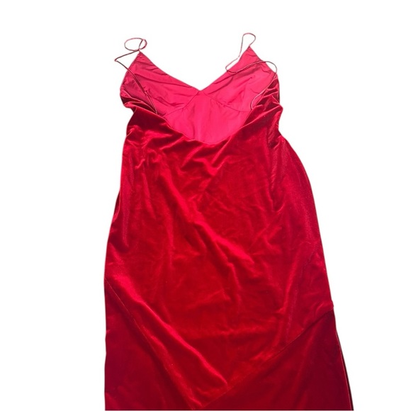 Lovers & Friends Rebel Velvet Slip Dress In Ruby Red Size Large - Picture 8 of 11